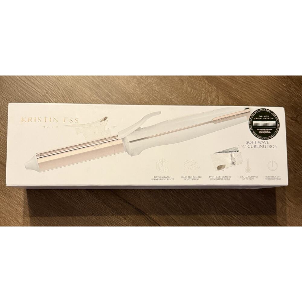 Kristin Ess Soft Wave 1 1/4” Curling Iron – Titanium Barrel | Used in Box